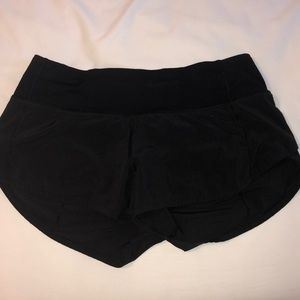 Size 2 black Lululemon running shorts 2.5 inch